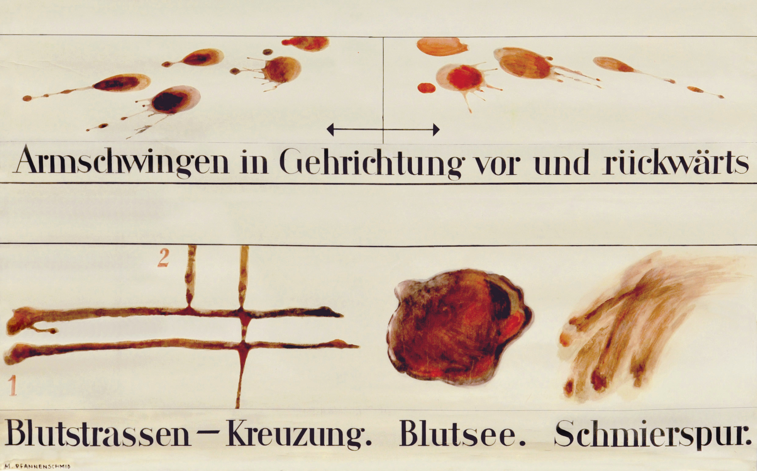 Martha Pfannenschmid, Lehrtafel © IRM Basel Martha Pfannenschmid, Lehrtafel © IRM Basel