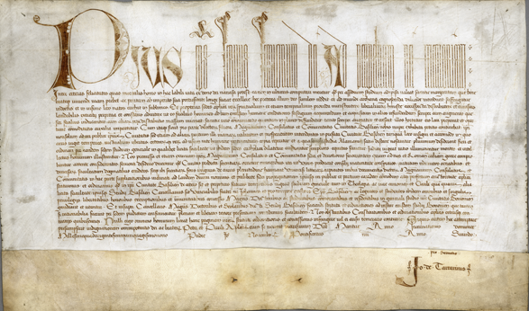 Stiftungsbrief Pius II., StaBS St. Urk. 1658 Stiftungsbrief Pius II., StaBS St. Urk. 1658